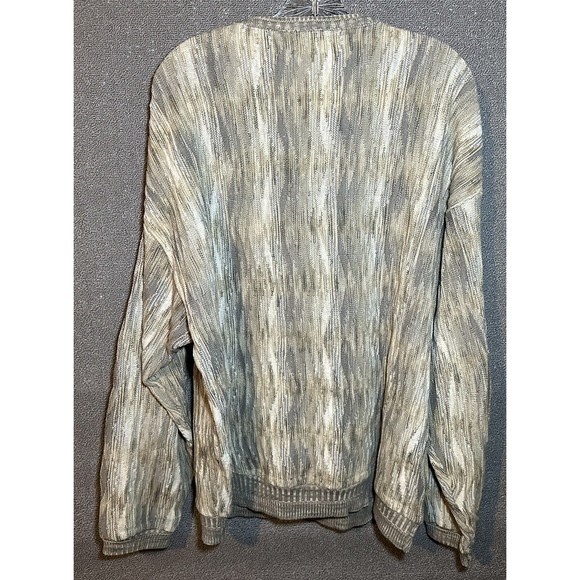 VTG 90s Croft & Barrow Men’s Sweater XL 3D Textured Knit Earth Tones Coogi Style - Picture 3 of 7